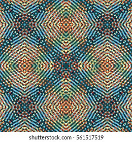 Seamless abstract color engraving pattern. Texture for certificate or diploma, currency and money design. Single-leaf woodcut, xylography, printmaking. Vector Illustration