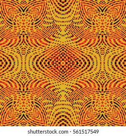 Seamless abstract color engraving pattern. Texture for certificate or diploma, currency and money design. Single-leaf woodcut, xylography, printmaking. Vector Illustration