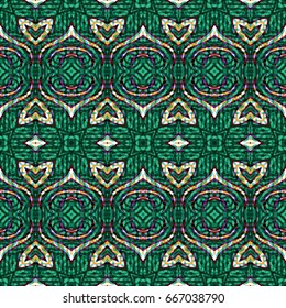 Seamless abstract color engraving pattern. Texture for certificate or diploma, currency and money design. Single-leaf woodcut, xylography, printmaking. Vector Illustration