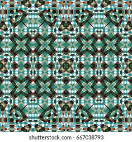 Seamless abstract color engraving pattern. Texture for certificate or diploma, currency and money design. Single-leaf woodcut, xylography, printmaking. Vector Illustration