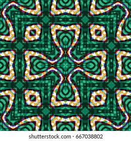 Seamless abstract color engraving pattern. Texture for certificate or diploma, currency and money design. Single-leaf woodcut, xylography, printmaking. Vector Illustration