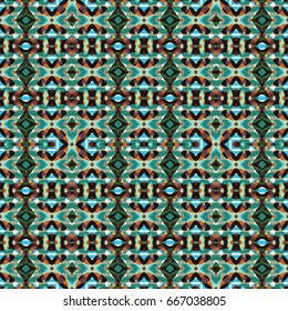 Seamless abstract color engraving pattern. Texture for certificate or diploma, currency and money design. Single-leaf woodcut, xylography, printmaking. Vector Illustration