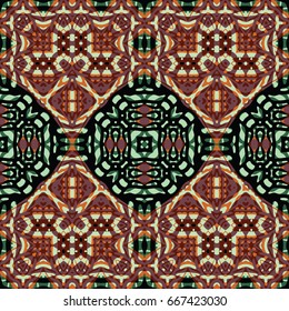 Seamless abstract color engraving pattern. Texture for certificate or diploma, currency and money design. Single-leaf woodcut, xylography, printmaking. Vector Illustration