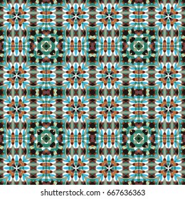 Seamless abstract color engraving pattern. Texture for certificate or diploma, currency and money design. Single-leaf woodcut, xylography, printmaking. Vector Illustration