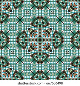 Seamless abstract color engraving pattern. Texture for certificate or diploma, currency and money design. Single-leaf woodcut, xylography, printmaking. Vector Illustration