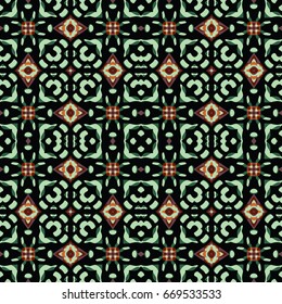 Seamless abstract color engraving pattern. Texture for certificate or diploma, currency and money design. Single-leaf woodcut, xylography, printmaking. Vector Illustration