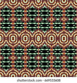 Seamless abstract color engraving pattern. Texture for certificate or diploma, currency and money design. Single-leaf woodcut, xylography, printmaking. Vector Illustration