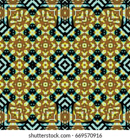 Seamless abstract color engraving pattern. Texture for certificate or diploma, currency and money design. Single-leaf woodcut, xylography, printmaking. Vector Illustration