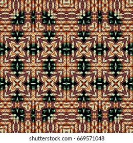 Seamless abstract color engraving pattern. Texture for certificate or diploma, currency and money design. Single-leaf woodcut, xylography, printmaking. Vector Illustration