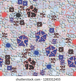 Seamless abstract color pattern. Spring paints.
Background consisting of pseudoconvex squares. Just for editing.