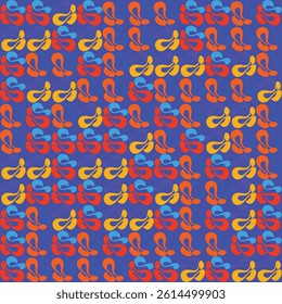 Seamless abstract color shapes patterns