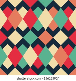 Seamless abstract color vector geometric pattern