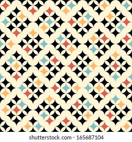 Seamless abstract color vector geometric pattern