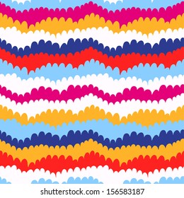Seamless abstract color wave pattern. Vector illustration