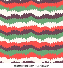Seamless abstract color wave pattern. Vector illustration