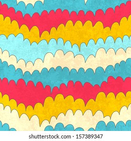 Seamless abstract color wave pattern. Vector illustration