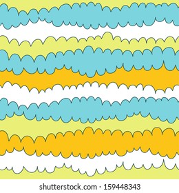 Seamless abstract color wave pattern. Vector illustration