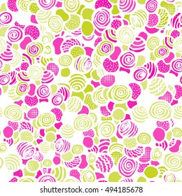 Seamless abstract colored circles. Vector