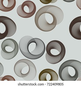Seamless abstract colored geometric circles or ellipses pattern. Good for web page, wallpaper, graphic design, catalog, texture or background. Vector illustration graphic.