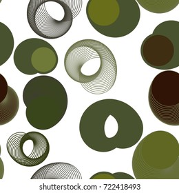 Seamless abstract colored geometric circles or ellipses pattern. Good for web page, wallpaper, graphic design, catalog, texture or background. Vector illustration graphic.