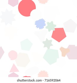 Seamless abstract colored geometric mixed pattern. Good for web page, wallpaper, graphic design, catalog, texture or background. Vector illustration graphic.