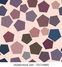 Seamless abstract colored geometric pentagon pattern. Good for web page, wallpaper, graphic design, catalog, texture or background. Vector illustration graphic.