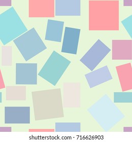 Seamless abstract colored geometric square, rectangle pattern. Good for web page, wallpaper, graphic design, catalog, texture or background. Vector illustration graphic.