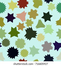 Seamless abstract colored geometric star pattern. Good for web page, wallpaper, graphic design, catalog, texture or background. Vector illustration graphic.