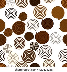 Seamless abstract colored geometric twirl circle lines pattern. Good for web page, wallpaper, graphic design, catalog, texture or background. Vector illustration graphic.