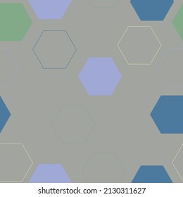 Seamless Abstract Colorful background with hexagons  Honeycomb shapes mosaic backdrop.