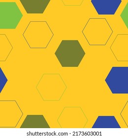 Seamless Abstract Colorful background with hexagons  Honeycomb shapes mosaic backdrop.