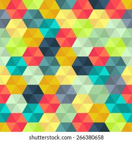 Seamless Abstract Colorful background with hexagons