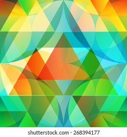 Seamless abstract colorful background made of gradient Double tetrahedrons
