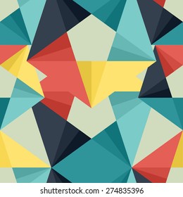 Seamless abstract colorful background made of triangle pattern