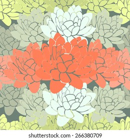 Seamless Abstract colorful background with water lilies
