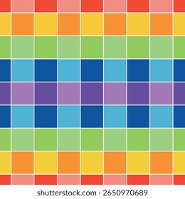 Seamless abstract colorful checkered multi-colored seamless pattern