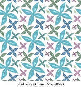 Seamless abstract colorful classic pattern Floral ornament. Kids seamless vector pattern