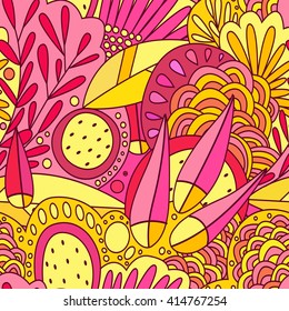 Seamless abstract colorful floral background