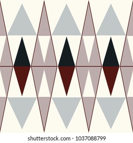 Seamless abstract colorful geometric pattern with triangles. Vector pattern