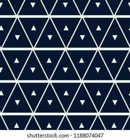 Seamless abstract colorful geometric pattern with triangles. Vector pattern