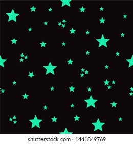 Seamless abstract colorful geometric pattern with bright stars. Vector pattern