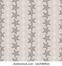 Patrón geométrico abstracto y colorido sin inconvenientes con estrellas. Patrón vectorial