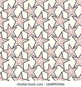 Seamless abstract colorful geometric pattern with stars. Vector pattern
