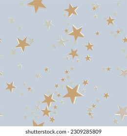 Patrón geométrico colorido abstracto y sin fisuras con estrellas pastel. Patrón de vector