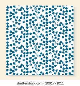 Seamless abstract colorful grunge texture pattern. The striking pattern to add texture to illustration. Modern minimalistic tile for decoration. Colorful trace textures isolated on white background