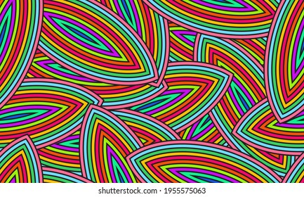 Seamless abstract colorful objects pattern vector design