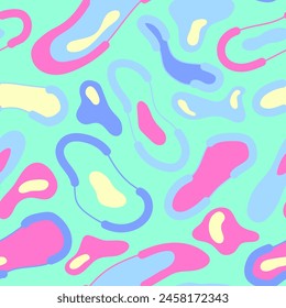 Seamless abstract colorful pattern with cirle shapes