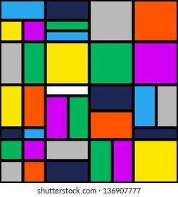 Seamless abstract colorful pattern for continuous replicate (vector)