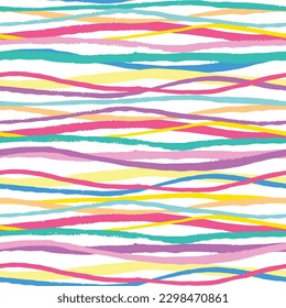 Seamless abstract colorful pattern with hand drawn lines