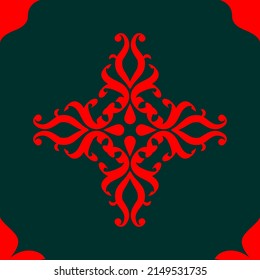  Seamless abstract, colorful pattern on a bright background from elements in Arabic, Asian style.